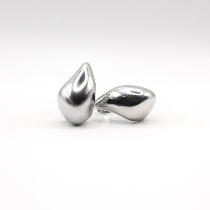Japanese earrings drop silver stainless steel