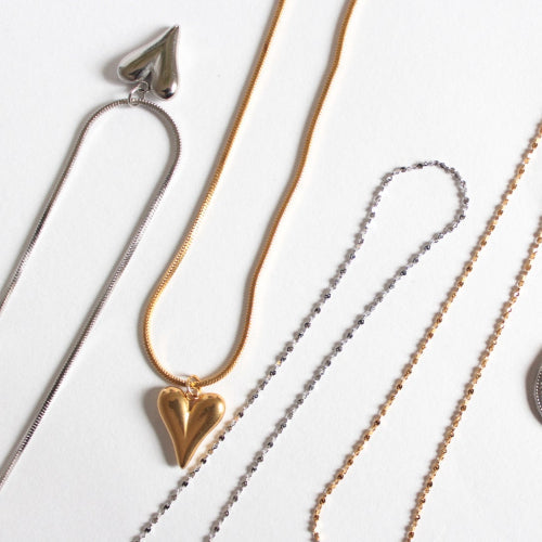 gold plated necklace / rhodium plated silver necklace for sensitive skins (handmade in Melbourne)