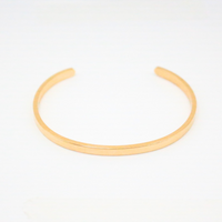 Cuff Bangle Gold -  24K Gold plated, Hypoallergenic