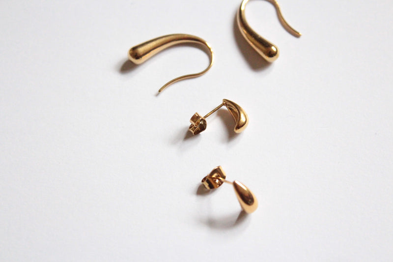 Aoi |  Tear Drops Earrings Gold