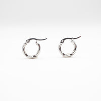 Nazu |  Hoop Earrings Silver