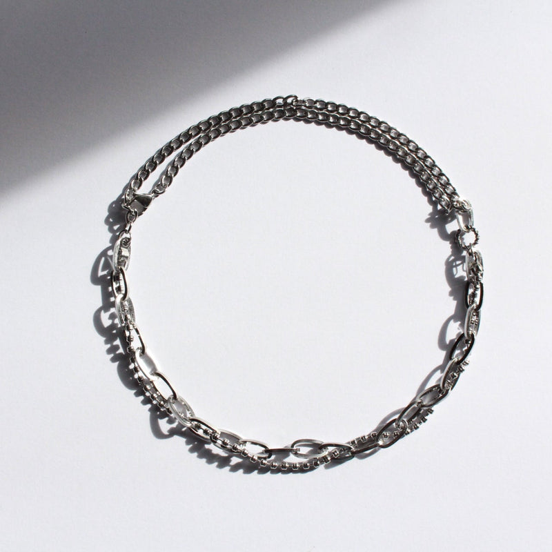 Miyu  |  2 Ways Chain Necklace Silver