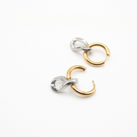 Chain Hoop Earrings Gold - Hypoallergenic