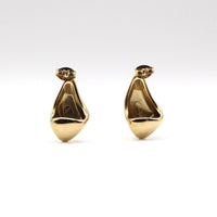 24k gold plate bold statement earrings made for mums and sensitive ears 