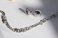 Maya | Meander Hoop Earrings Silver