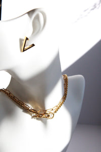 Kaku |  Triangle Hoop Earrings Gold
