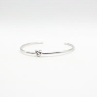 Knot Cuff Bangle Silver - Ion plated, Hypoallergenic