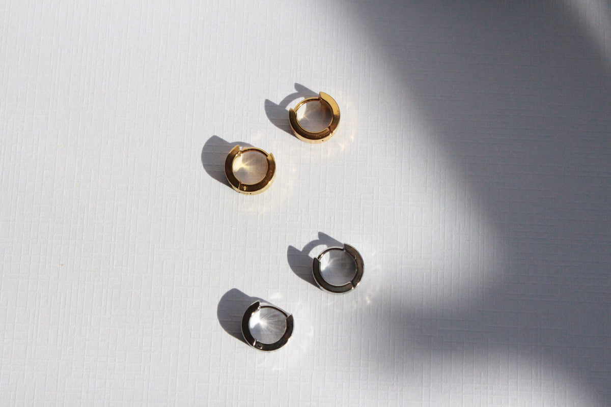 Maya | Meander Hoop Earrings Silver