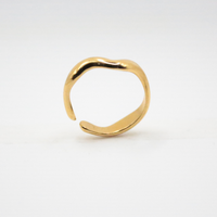 Wave Ring Gold - 24K Gold plated, Hypoallergenic