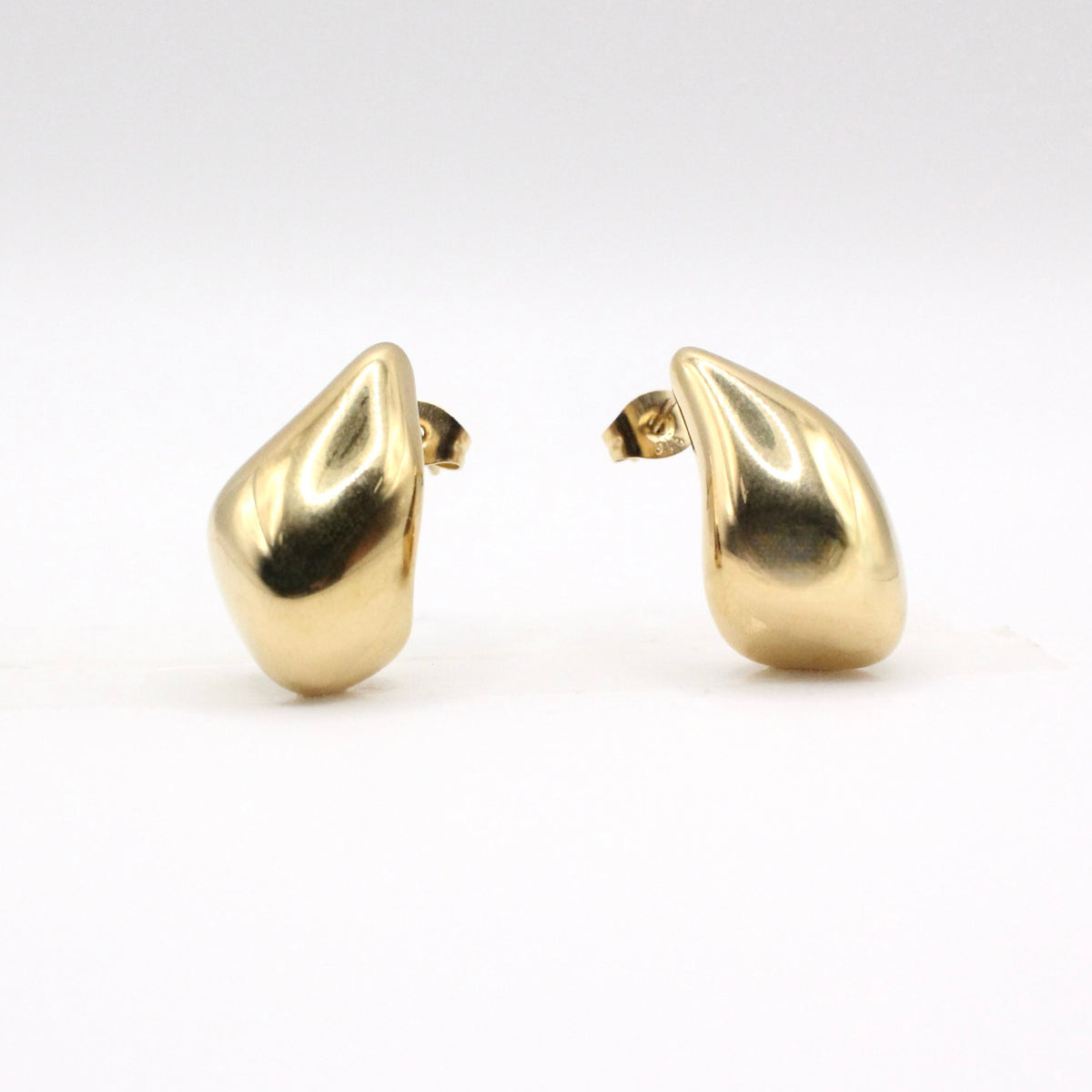 24k gold plated statement bold drop earrings for sensitive ears mums 
