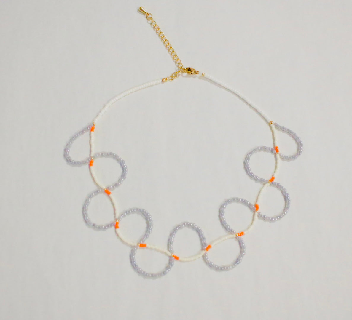 Nami Nami Beads Necklace (Orange) - Hypoallergenic