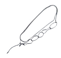 Wave Long Necklace - Rhodium plated, Hypoallergenic