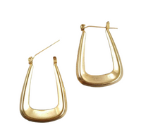 Harp Earrings Gold - 24K Gold plated, Hypoallergenic