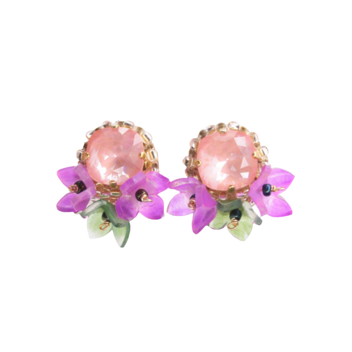 BOUQUET Earrings (Pink Flamingo) Hypoallergenic