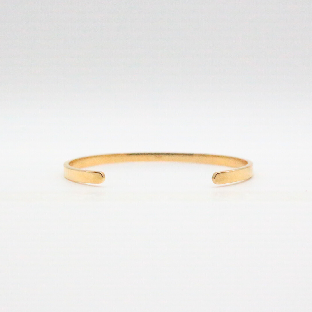 Cuff Bangle Gold -  24K Gold plated, Hypoallergenic