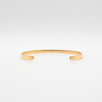 Cuff Bangle Gold -  24K Gold plated, Hypoallergenic