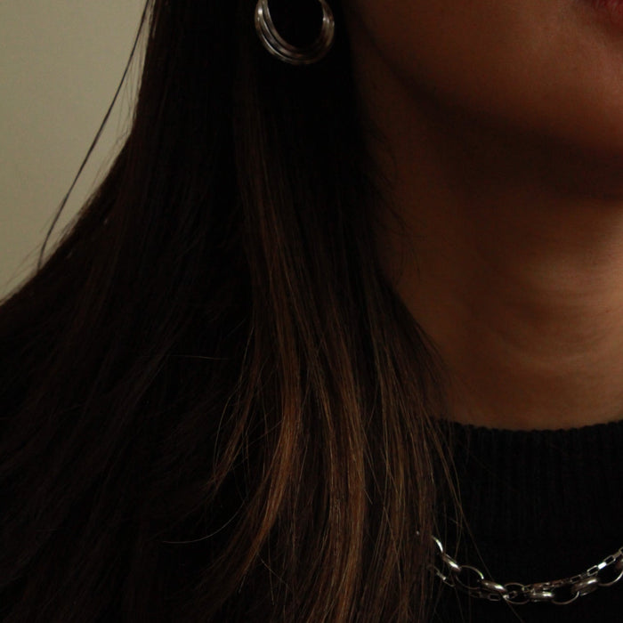 Moe  |  Oval Chain Necklace Silver