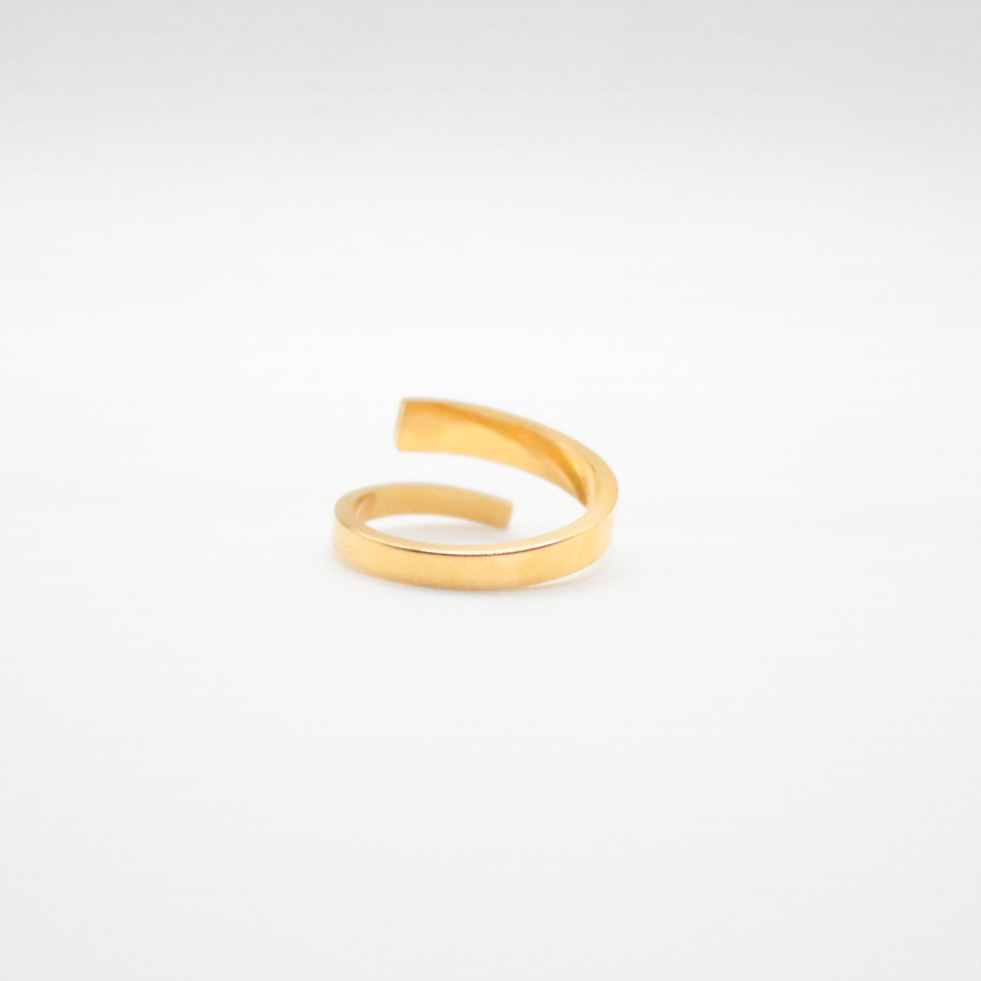 Spiral Ring Gold N - Ion plated, Hypoallergenic