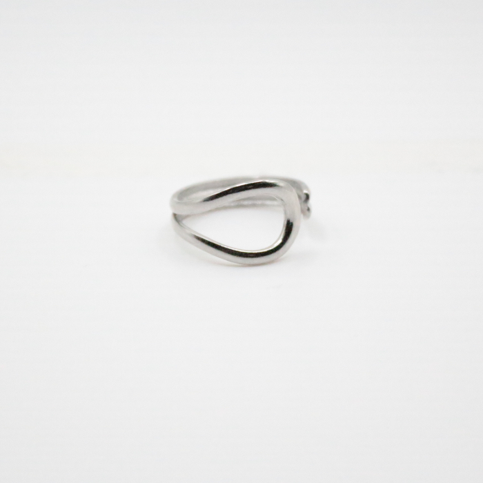 Open Ring Silver - Rhodium plated, Hypoallergenic