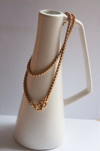 Mika  | Chain Fob Necklace Gold