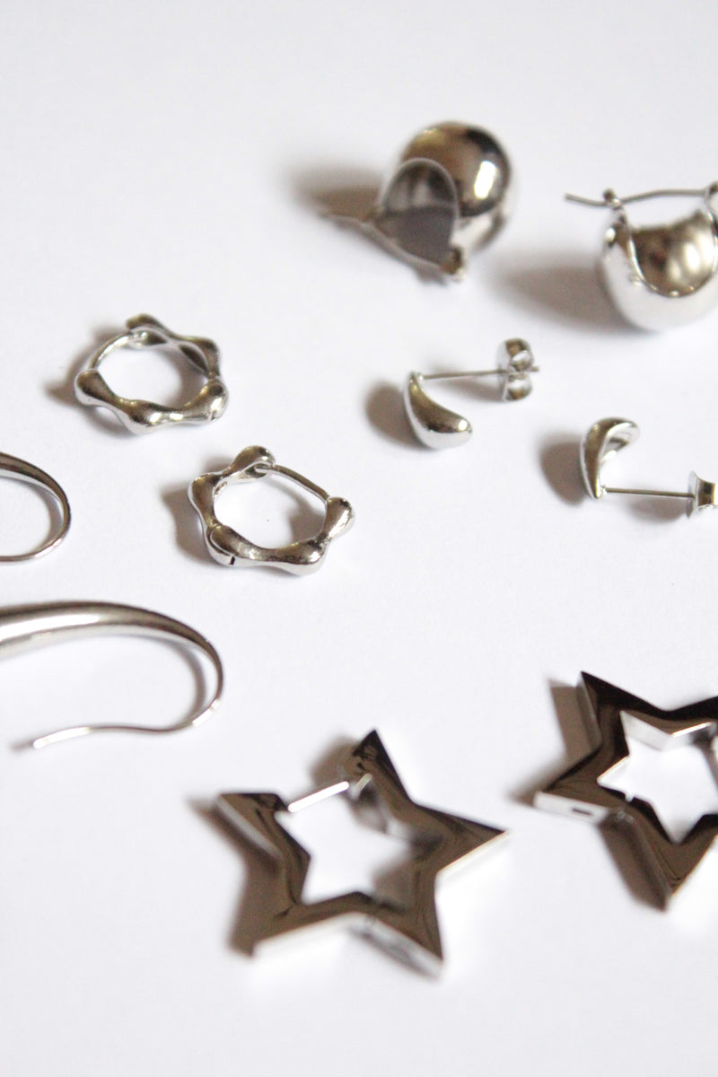 Ponde  |  Hoop Earrings Silver