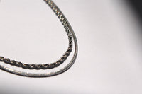 Taki |  Double Chain Necklace Silver