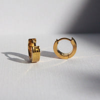 Maya | Meander Hoop Earrings Gold