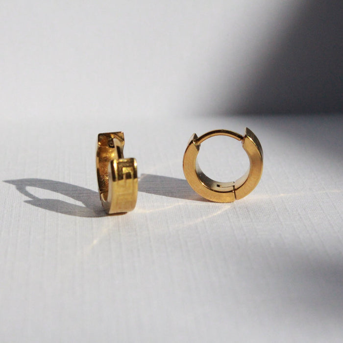 Maya | Meander Hoop Earrings Gold