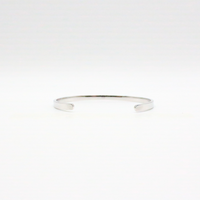 Cuff Bangle Silver - Rhodium plated, Hypoallergenic