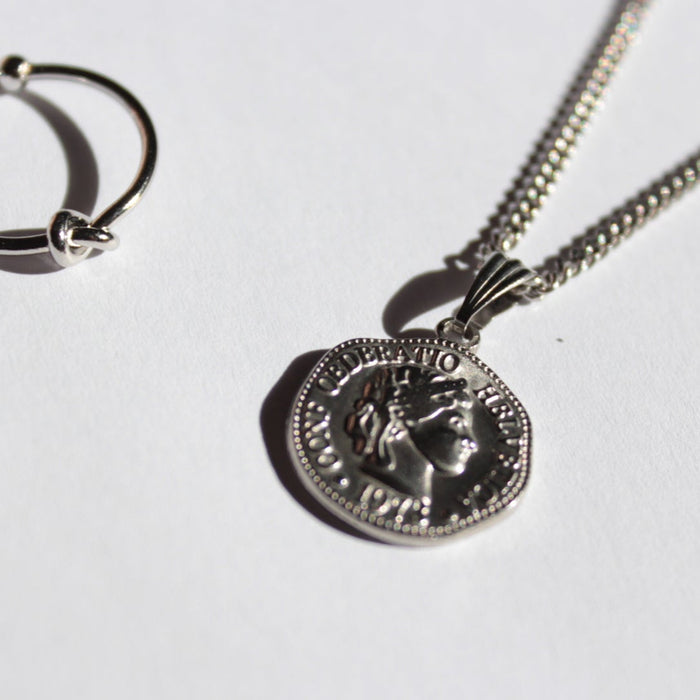 En  |  Coin Chain Necklace Silver