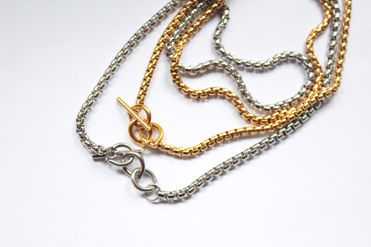 Mika  | Chain Fob Necklace Silver