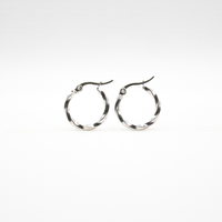 Screw Earrings Silver -  Hypoallergenic