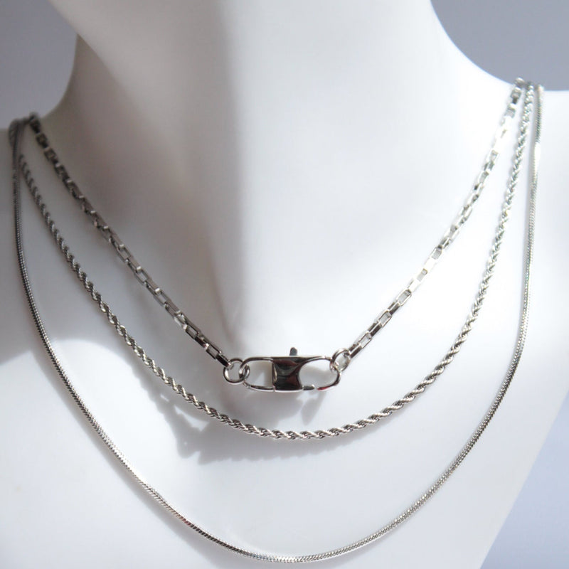 Taki |  Double Chain Necklace Silver