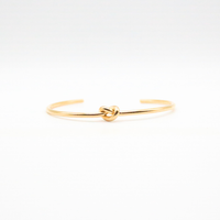 Knot Cuff Bangle Gold - Ion plated, Hypoallergenic