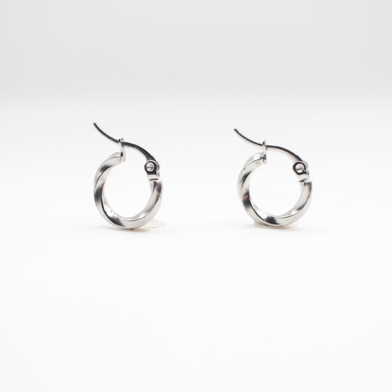 Nazu |  Hoop Earrings Silver