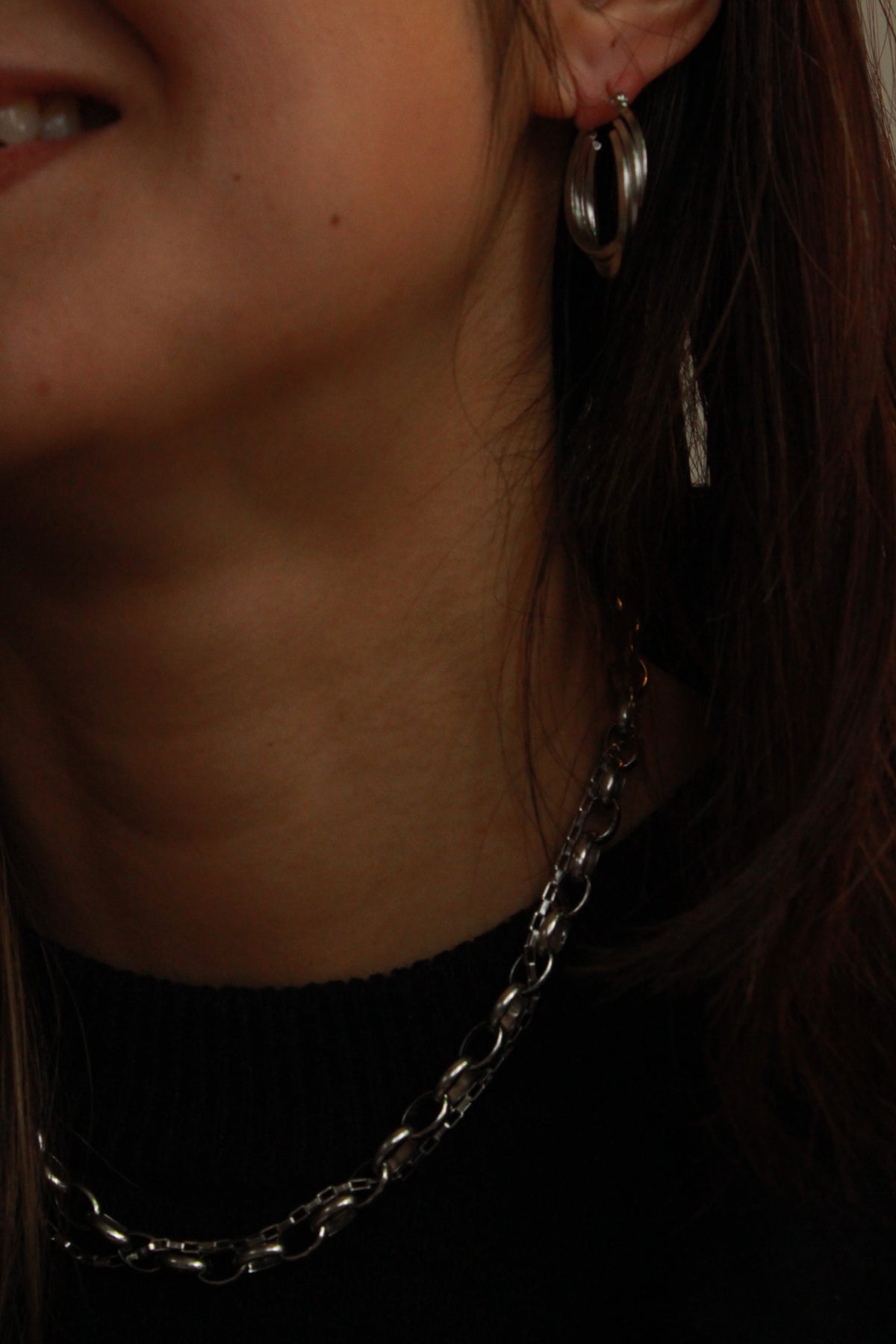 Moe  |  Oval Chain Necklace Silver