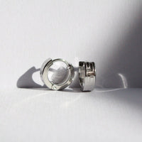 Maya | Meander Hoop Earrings Silver