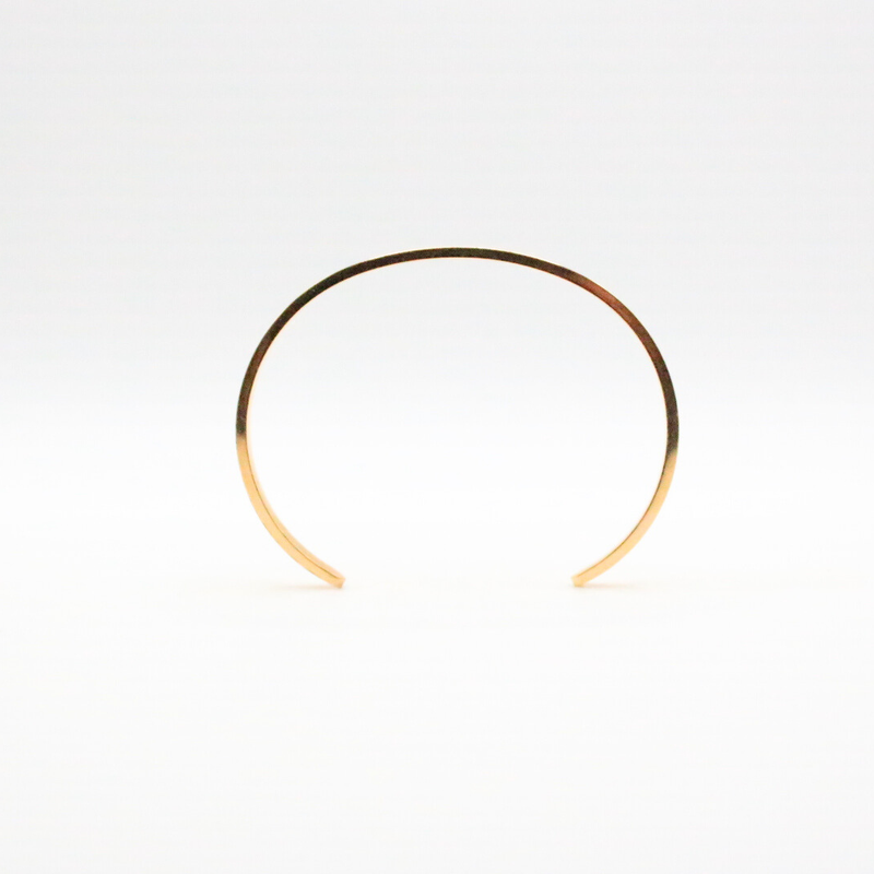 Cuff Bangle Gold -  24K Gold plated, Hypoallergenic