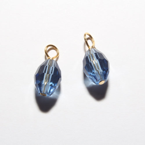 blue crystal charms jewellery handmade 