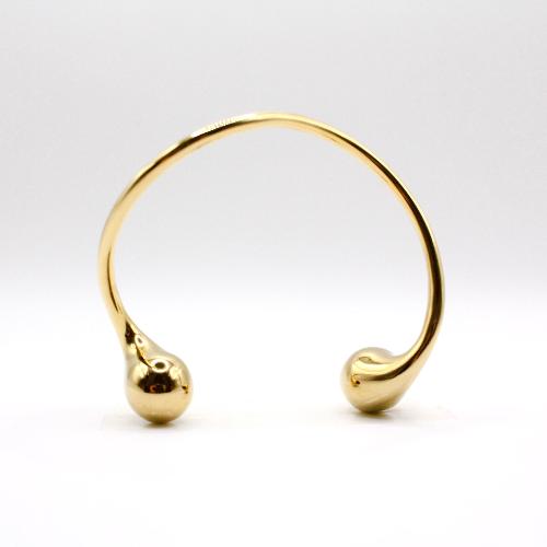 Bold Namiki drop ball statement bangle 24k gold plated made in japan for daily wear waterproof, sensitive skin friendly 