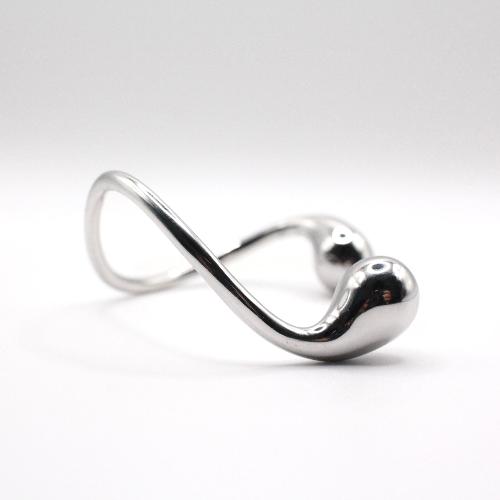 Bold Namiki drop ball statement bangle silver rhodium plated made in japan for daily wear 