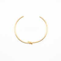 Knot Cuff Bangle Gold - Ion plated, Hypoallergenic