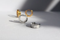 Maya | Meander Hoop Earrings Silver