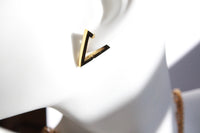 Kaku |  Triangle Hoop Earrings Gold