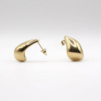 24k gold plate bold statement earrings made for mums and sensitive ears 