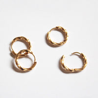 Seri |  One Touch Hoop Earrings Gold