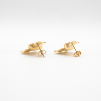 Origami Earrings Gold - 24K gold plated, Hypoallergenic