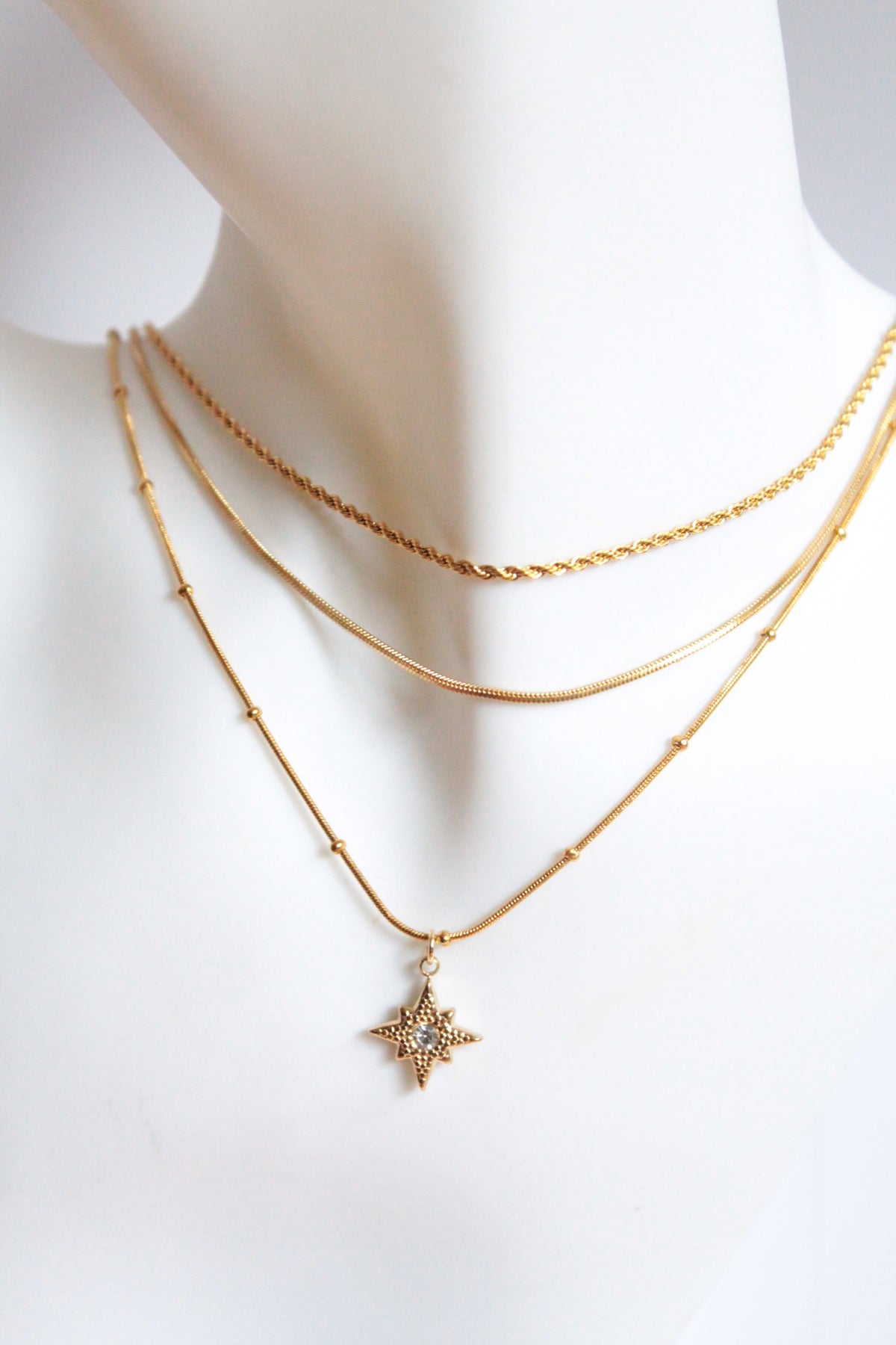 Taki |  Double Chain Necklace Gold