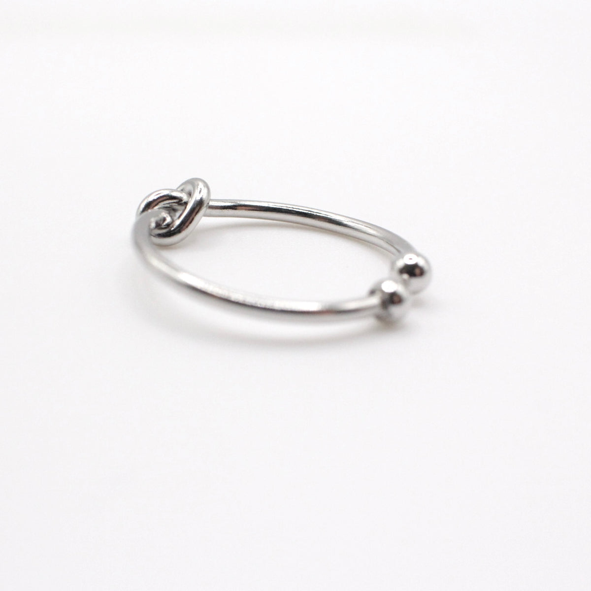 Dainty silver knot ring minimalist style made for mum and busy women made in Japan