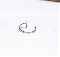 Adjustable silver ring open design line waterproof and tarnish free handmade Japanese 